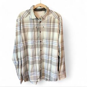 Under Armour Men's Casual Plaid Shirt - Gray and Blue